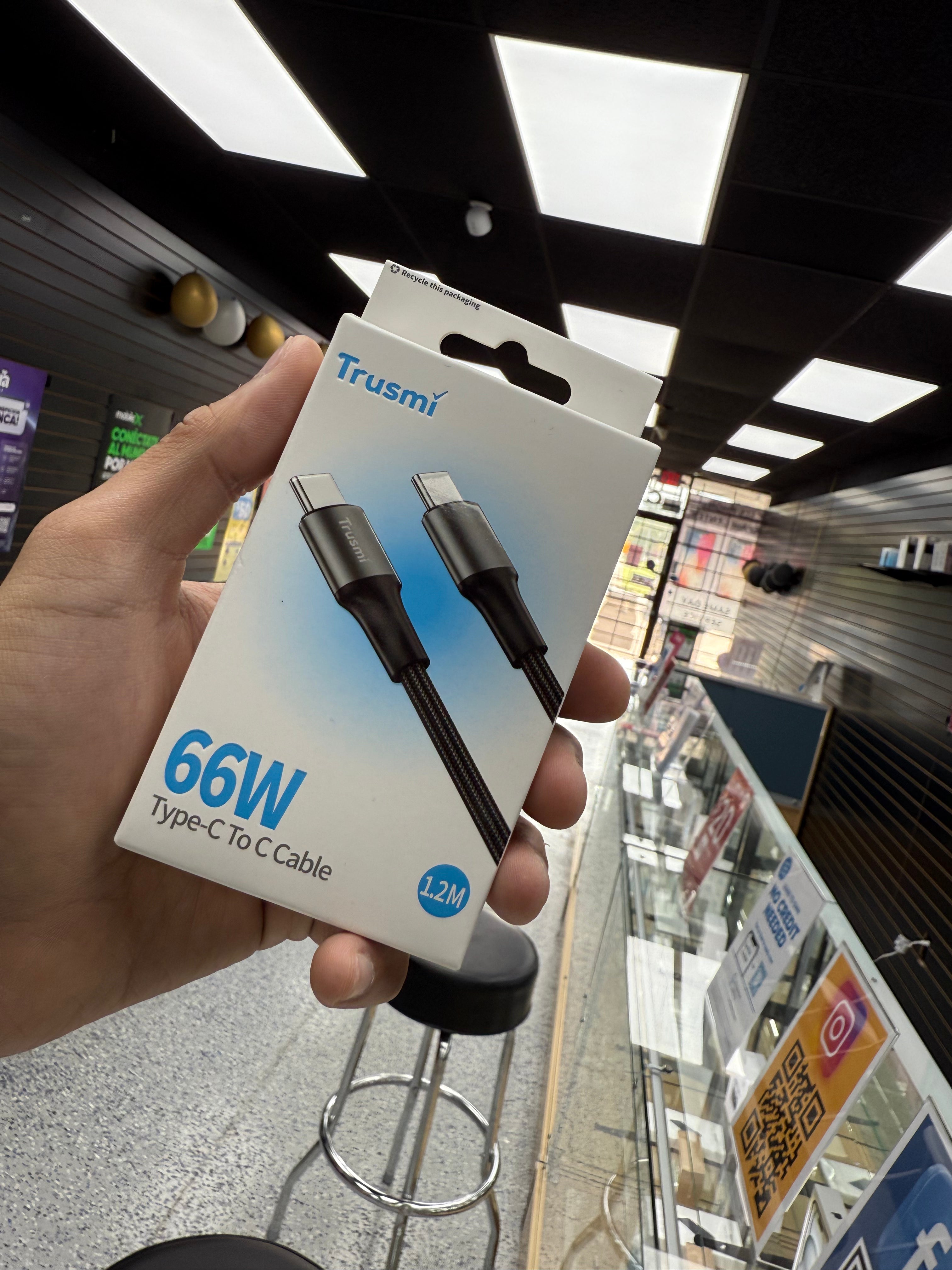 66W Type-C to Type-C Fast Charging Cable – 1.2M Length – High-Speed Power & Data Transfer