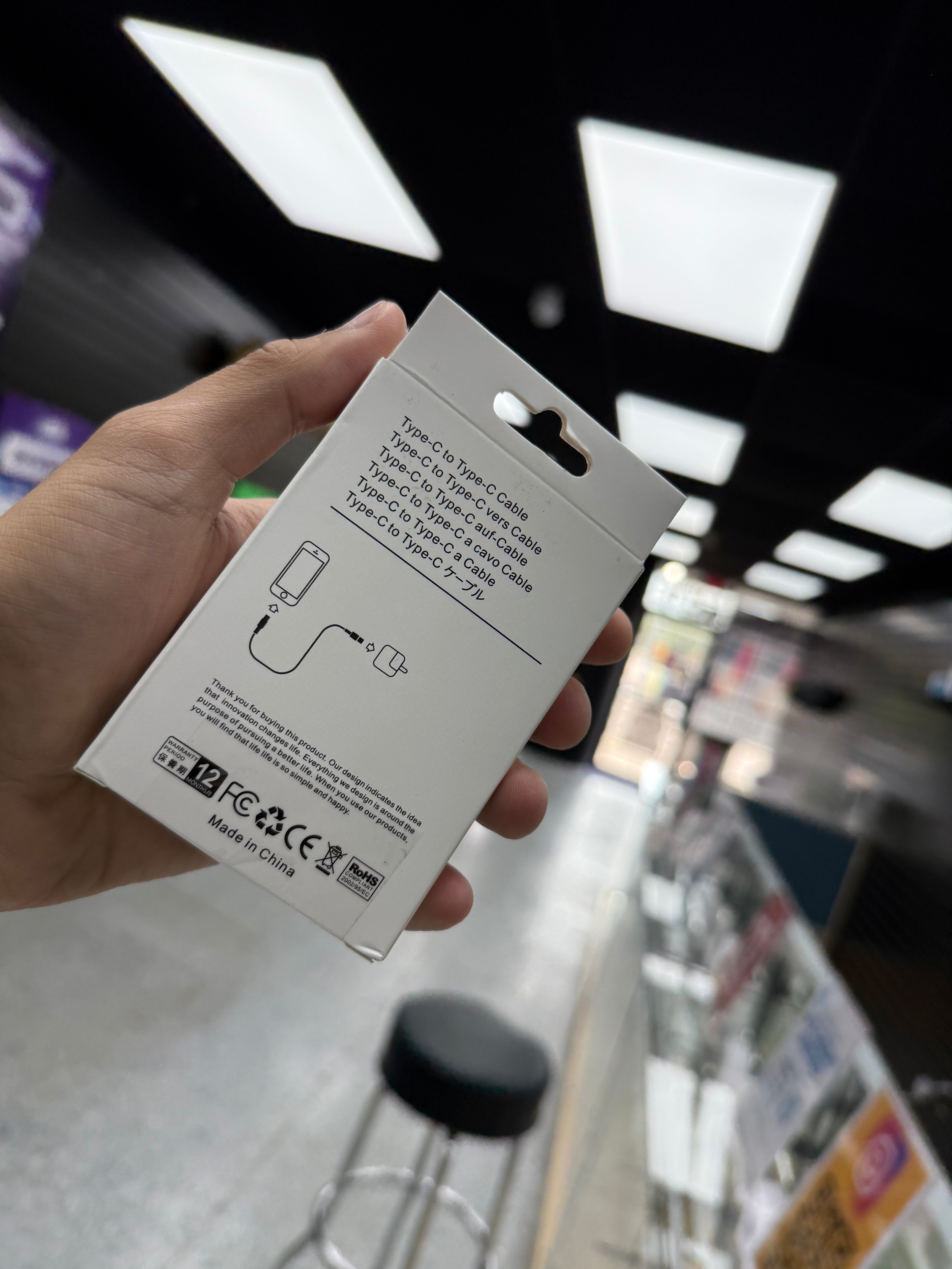 3M Type-C to Type-C Fast Charging Cable – Long Length – Compatible with iPhone & Android Devices