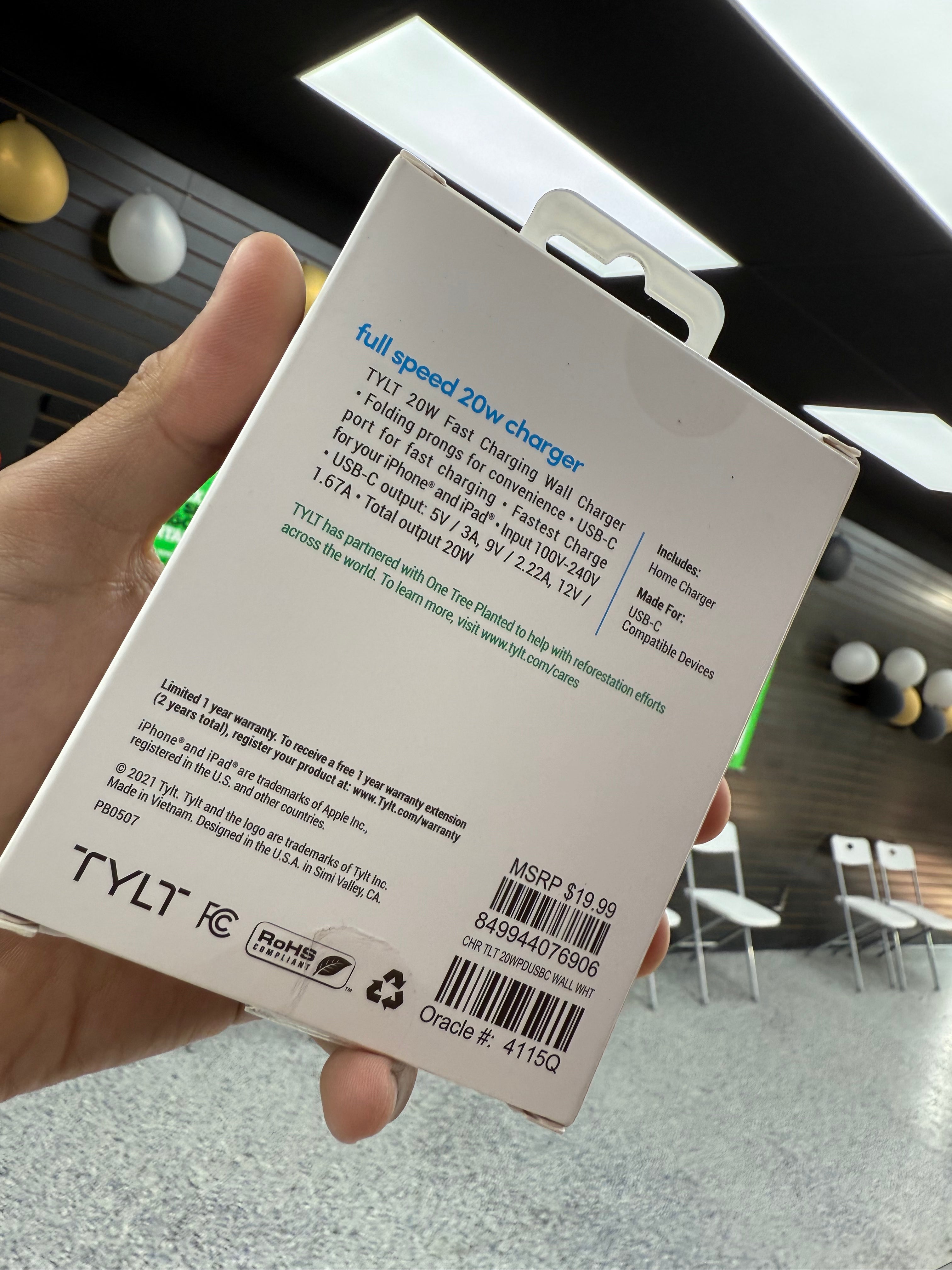 TYLT Type C Charger 20W