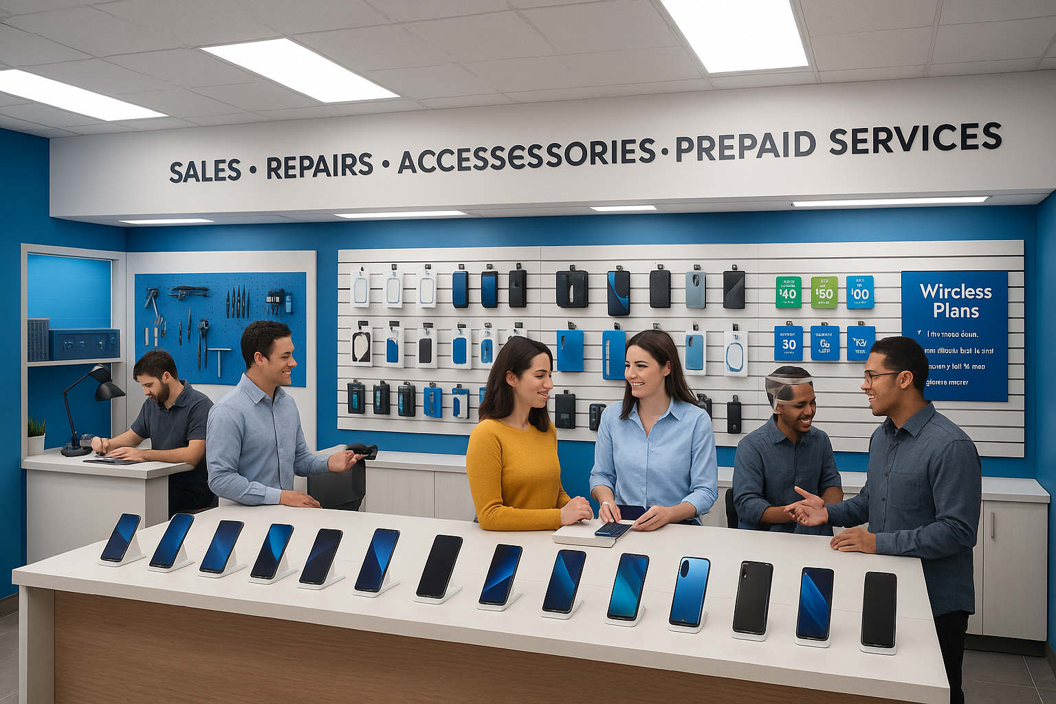 What We Do - Sales, Repairs, Cell phone accessories & wireless services (Prepaid)